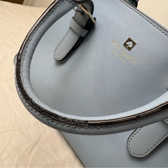 KATE SPADE Cove Street Provence Satchel Crossbody Arctic Blue Saffiano Leather - Picture 16 of 16